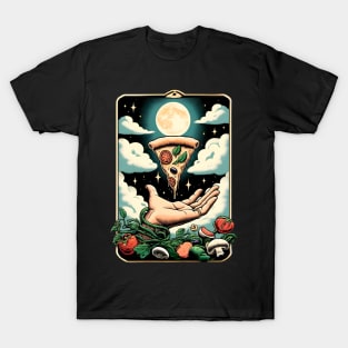 hand presenting a pizza tarot card 2024 T-Shirt